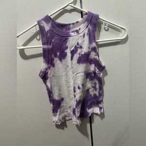 A self made tie-dye top with a Target tank top